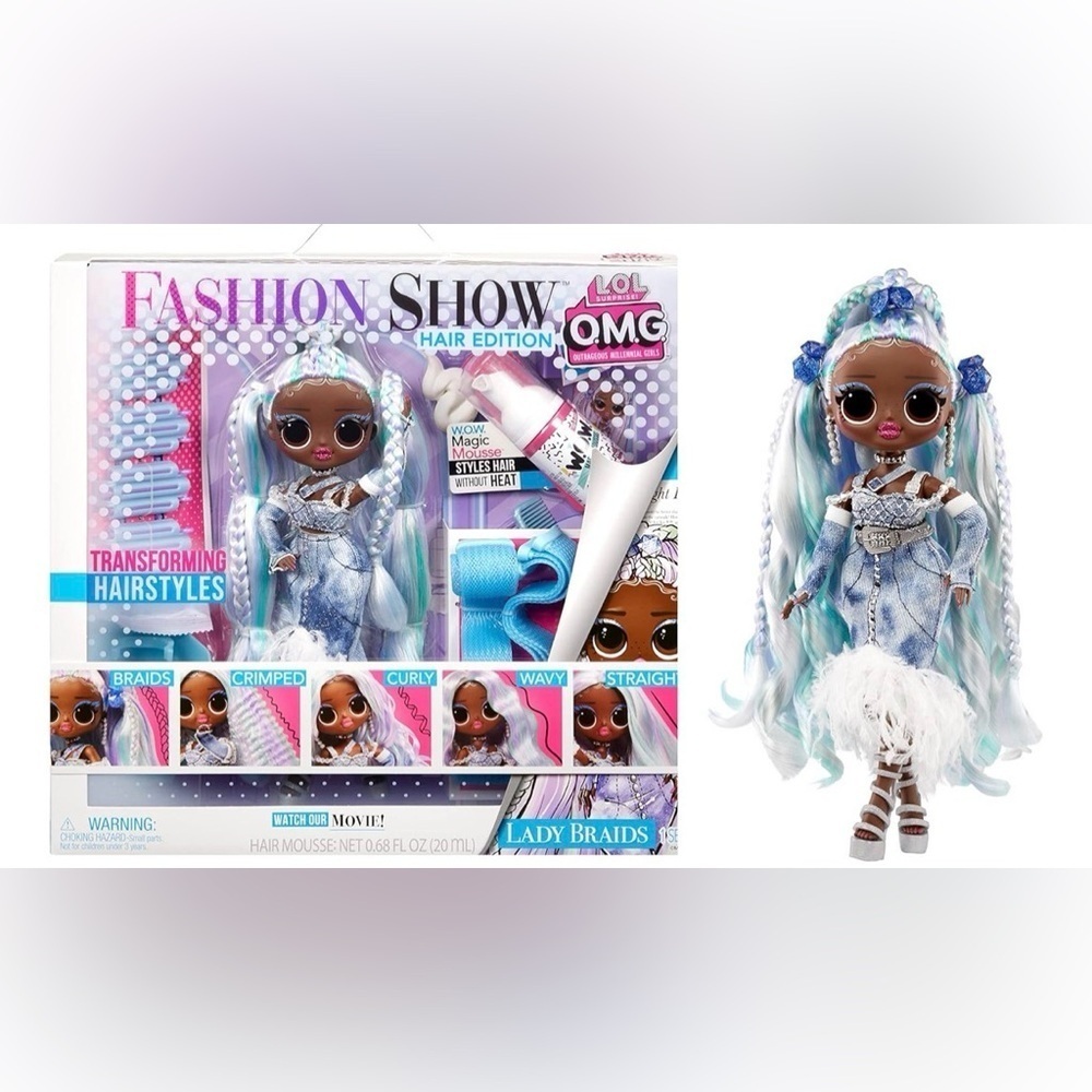 Lol Surprise Omg Fashion Show Hair Edition Lady Braids NEW